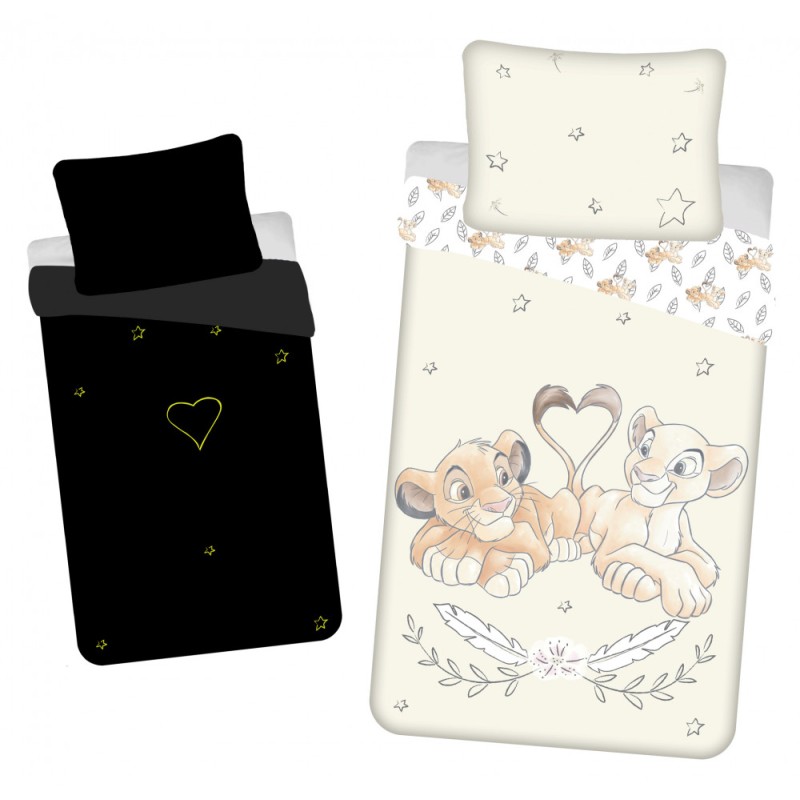 Disney The Lion King Best Friends Glow-in-the-Dark Bedding Set 140×200cm, 70x90 cm