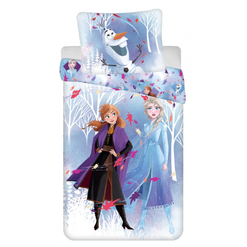 Parure de lit blanche Disney Frozen 140 x 200 cm, 70 x 90 cm