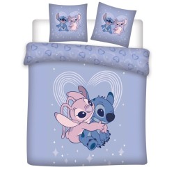 Housse de couette double Disney Lilo et Stitch Love 240×220 cm, 65x65 cm