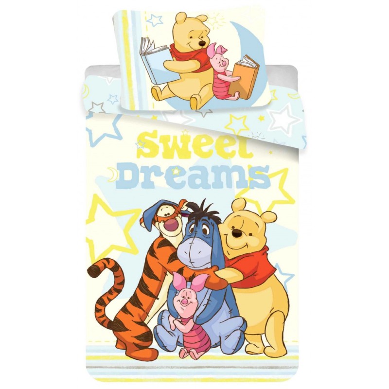 Parure de lit Disney Winnie l'ourson 140√ó200cm, 70√ó90 cm