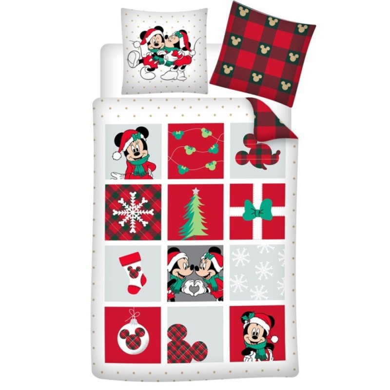 Disney Minnie  Disney Mickey, Minnie Christmas Bedding Set 140×200cm, 65×65 cm