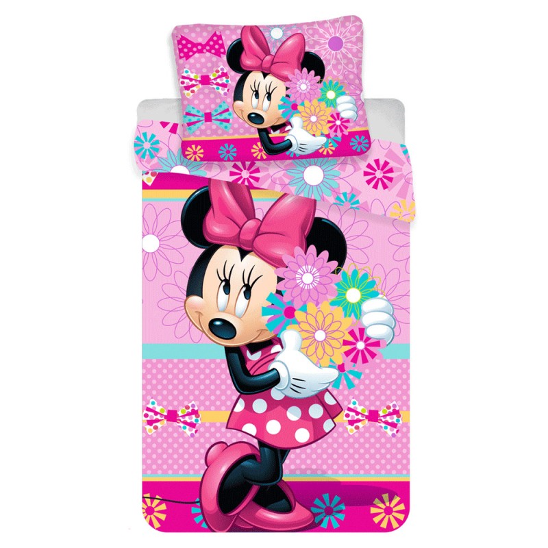 Parure de lit Disney Minnie Bouquet 140 x 200 cm, 70 x 90 cm