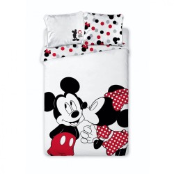 Disney Mickey Mickey Love Disney Minnie Bettw√§sche-Set 140x200cm, 63x63 cm Microfaser