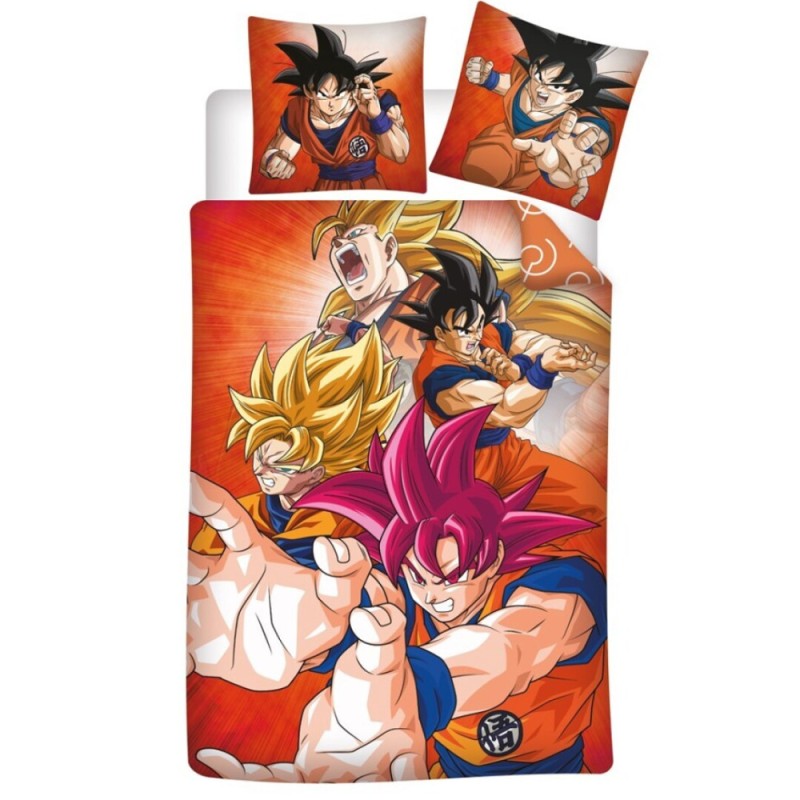 Dragon Ball Bettw√§sche-Set 140√ó200 cm, 63√ó63 cm Microfaser