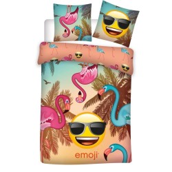 Emoji Summer Bettw√§sche-Set 140√ó200cm, 63√ó63 cm Microfaser