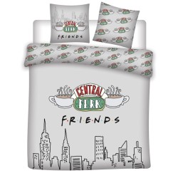 Friends Grey double, double duvet cover set 240×220cm, 63x63 cm Microfibre