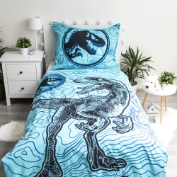 Jurassic World Dinosaur Tracker Glow-in-the-Dark Bedding Set 140×200cm, 70x90 cm