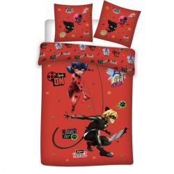 Miraculous Ladybug Battle bedding set 140×200cm, 63×63 cm microfibre