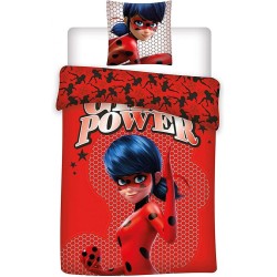 Parure de lit Miraculous Tales of Ladybug et Chat Noir Girl Power 140√ó200cm, 63√ó63 cm Microfibre