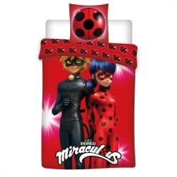 Parure de lit Miraculous Tales of Ladybug et Chat Noir Yo-Yo Power 140√ó200cm, 63√ó63 cm Microfibre