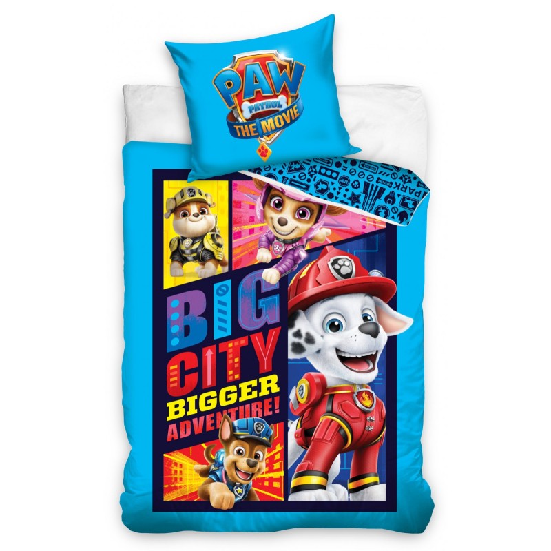 Paw Patrol Big City bedding cover 140×200cm, 70×90 cm