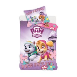 Parure de lit Paw Patrol pour filles 140√ó200cm, 63√ó63 cm Microfibre