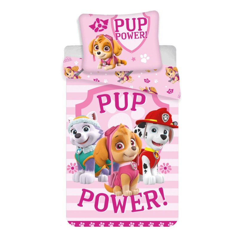 Housse de lit Paw Patrol Pup Power 140 à 200 cm, 70 à 90 cm