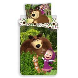 Masha and the Bear bedding set 140×200cm, 70×90 cm