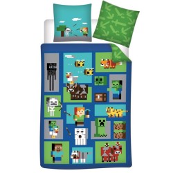 Minecraft bedding set 140×200cm, 65×65 cm