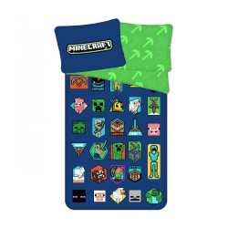 Housse de couette Minecraft Badges 140√ó200cm, 70√ó90 cm