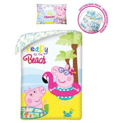 Plage de Peppa Pig √°gynem≈±huzat 140√ó200cm, 70√ó90 cm