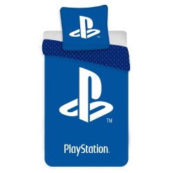 PlayStation Blue Bedding Set Logo 140×200cm, 70×90 cm