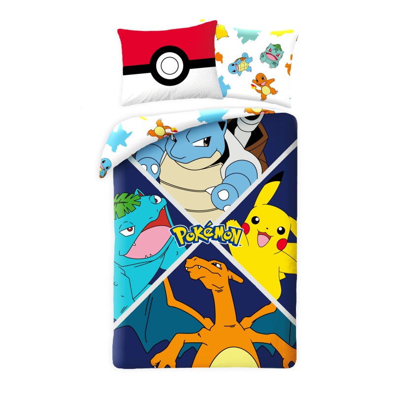 Pokémon Evolution bedding set 140×200cm, 70×90 cm microfiber