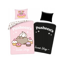 Parure de lit phosphorescente Pusheen le chat Sweet Shop 140×200cm, 70x90cm