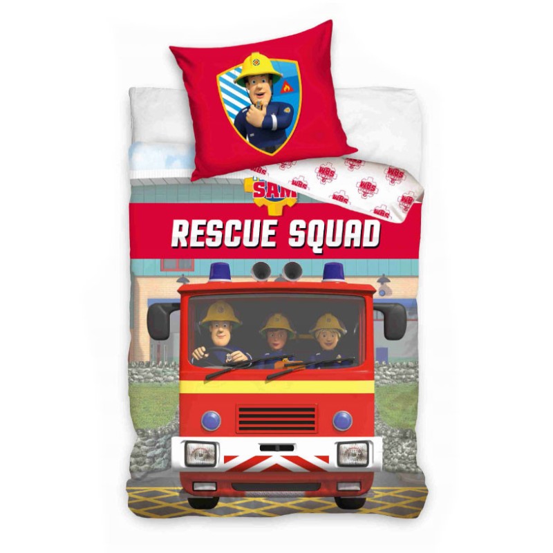 Feuerwehrmann Sam Rescue Squad Bettw√§scheset 140√ó200cm, 70x90 cm