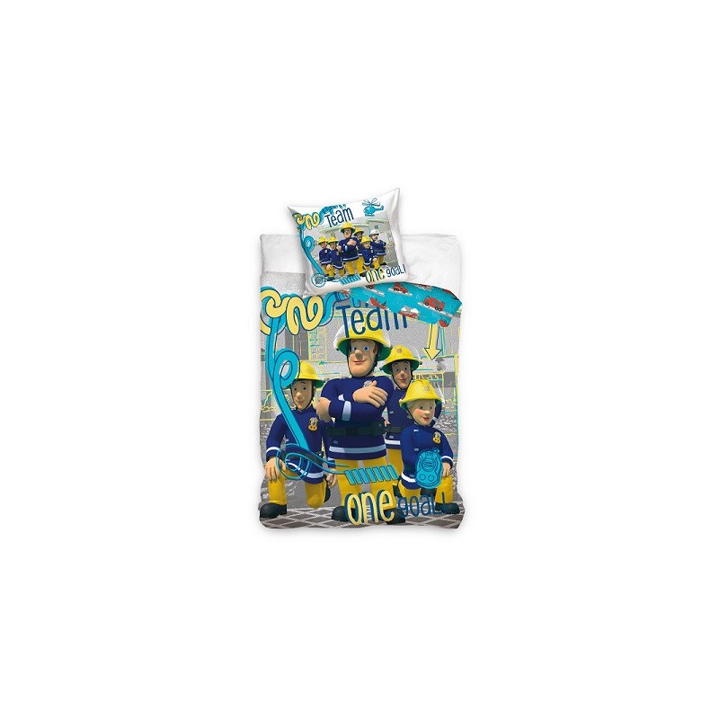 Fireman Sam Team Goal Bedding Set 140×200cm, 70x90 cm