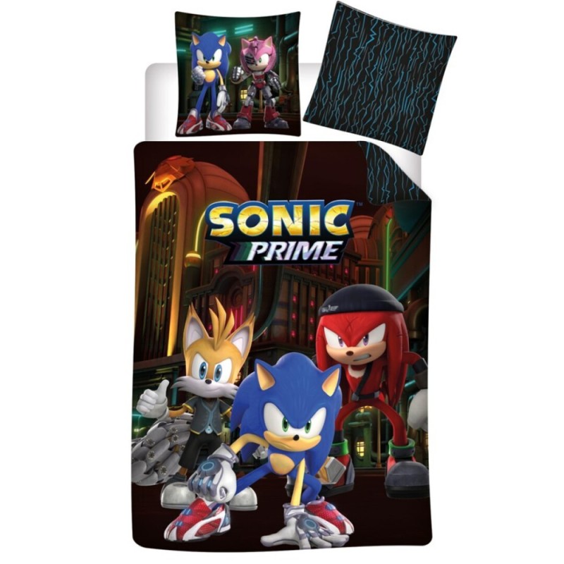 Parure de lit Sonic the Hedgehog Prime 140×200 cm, 63×63 cm Microfibre