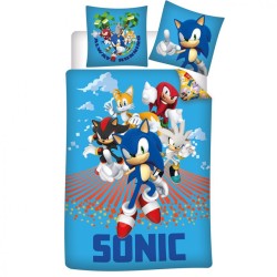 Sonic the Hedgehog Sonic the Hedgehog Race Bedding Set 140×200cm, 63×63 cm Microfibre