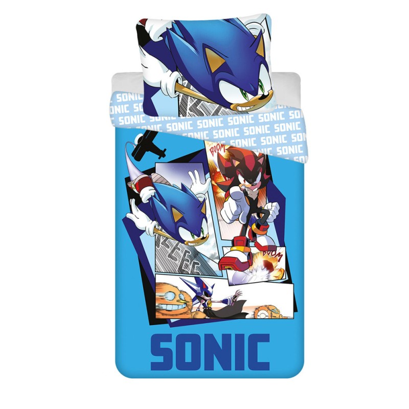 Sonic a sündisznó vs Shadow Sonic the Hedgehog bedding set 140×200cm, 70×90 cm