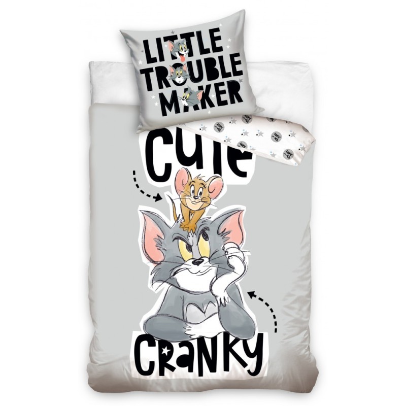 Tom and Jerry Cranky bedding set 140×200cm, 70×90 cm