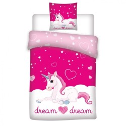 Einhorn Dream Bettw√§sche-Set 140√ó200cm, 63√ó63 cm Microfaser