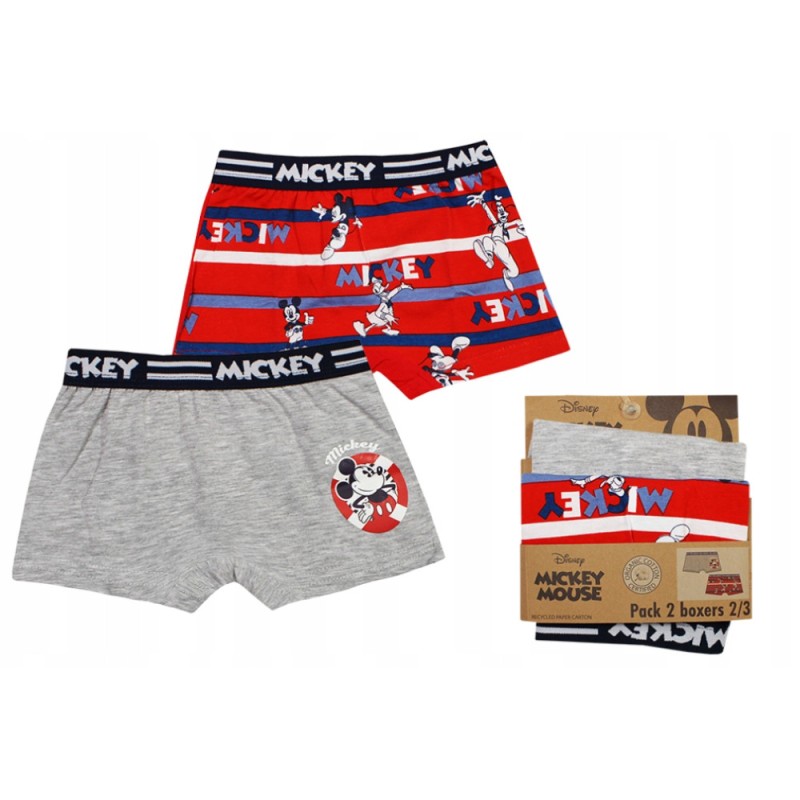 Lot de 2 boxers Disney Mickey pour enfants 2/3 ans