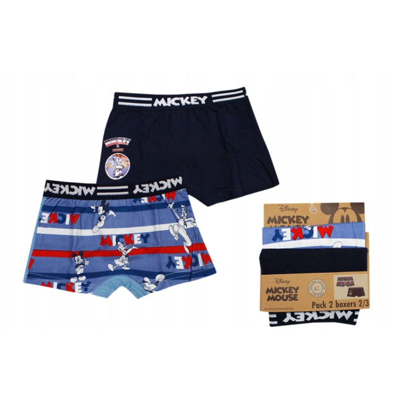 Lot de 2 boxers Disney Mickey pour enfants 2/3 ans