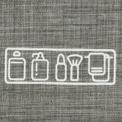 Sac suspendu de voyage cosmétique organisateur de cosmétiques pliant gris
