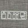 Sac suspendu de voyage cosmétique organisateur de cosmétiques pliant gris
