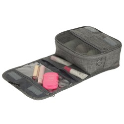 Sac suspendu de voyage cosmétique organisateur de cosmétiques pliant gris
