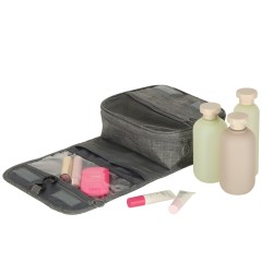 Sac suspendu de voyage cosmétique organisateur de cosmétiques pliant gris
