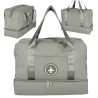 Sac de voyage bagage à main pour avion de voyage poches à poignées sacides 39x18x30 gris
