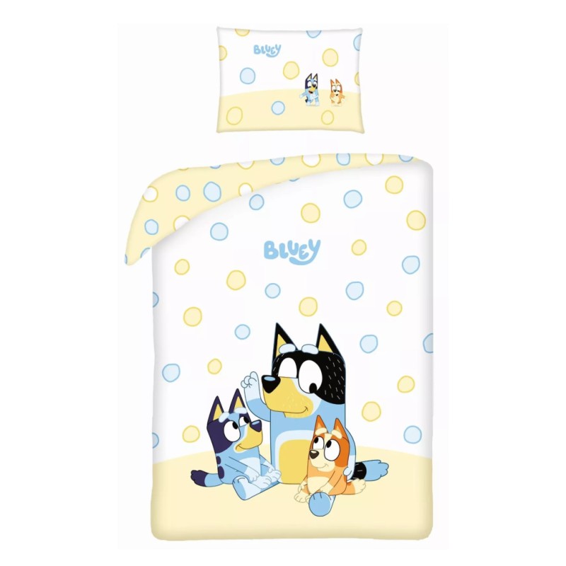 Bluey écoute papa Lit pour enfant 100 x 135 cm, 40 x 60 cm