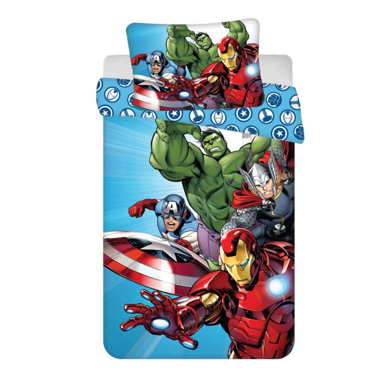 Avengers Light Blue children's bedding set 100×135 cm, 40×60 cm