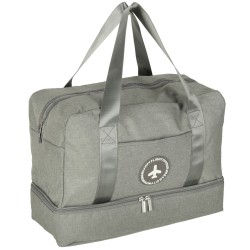 Sac de voyage bagage à main pour avion de voyage poches à poignées sacides 39x18x30 gris
