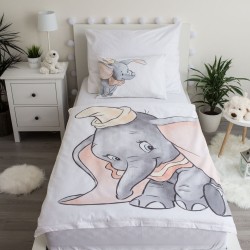 Disney Dumbo Grey  children's bedding set 100×135cm, 40×60 cm