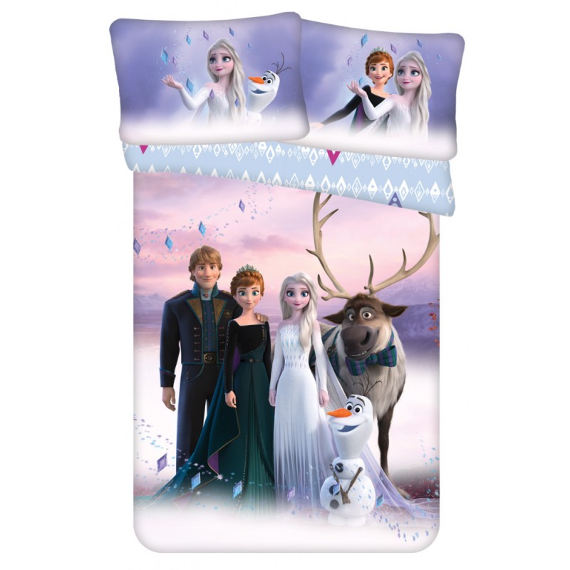 Housse de lit pour enfant Disney Frozen Winter Wonderland 100 x 135 cm, 40 x 60 cm