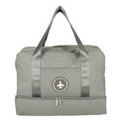 Sac de voyage bagage à main pour avion de voyage poches à poignées sacides 39x18x30 gris
