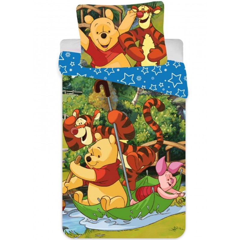 Disney Winnie Puuh Rafting Lit pour enfant 90 x 140 cm, 40 x 55 cm