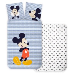 Parure de lit pour enfants Disney Mickey Strip 100√ó135 cm, 40√ó60 cm