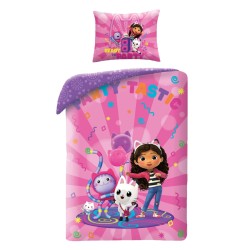 Gabby's Dollhouse Party-tastic Ensemble de literie pour enfants 100 x 135 cm, 40 x 60 cm