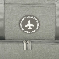 Sac de voyage bagage à main pour avion de voyage poches à poignées sacides 39x18x30 gris
