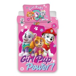 Paw Patrol Girl Power Ensemble de lit pour enfants 100 x 135 cm, 40 x 60 cm