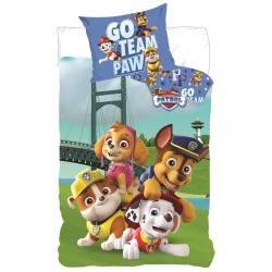 Paw Patrol Go Team Paw Ensemble de lit pour enfant 100 x 135 cm, 40 x 60 cm